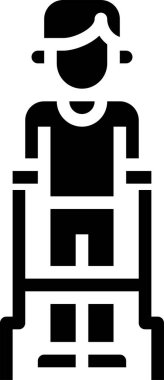 İnsanlar vektör illüstrasyonlu grafik simgesi 