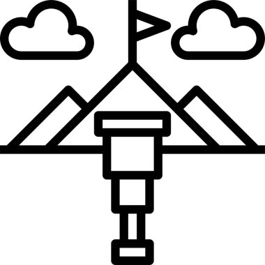 Gelecekteki simgeye, vektör illüstrasyonuna odaklan