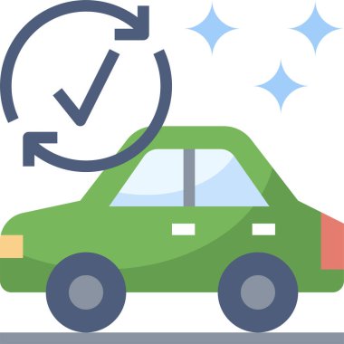 araba servisi simgesi, vektör illüstrasyonu