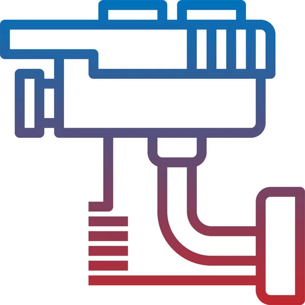 Icona Del Circuito Cctv Illustrazione Vettoriale — Vettoriale Stock