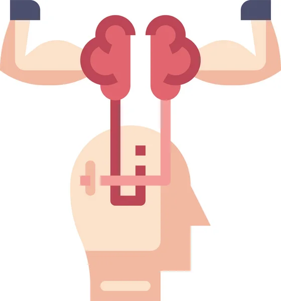 Icono Poder Cerebral Ilustración Vectorial — Vector de stock