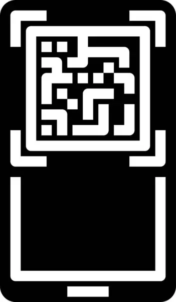 Barcode Scan Icona Mobile Illustrazione Vettoriale — Vettoriale Stock