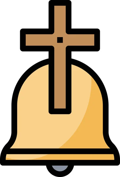 Icono Campana Iglesia Ilustración Vectorial — Vector de stock