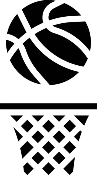 Basketbol Ikonu Vektör Illüstrasyonu — Stok Vektör