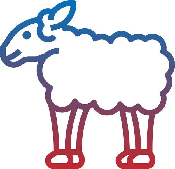 Schaf Icon Sign Vektor Symbol Logo Illustration Für Web Und — Stockvektor