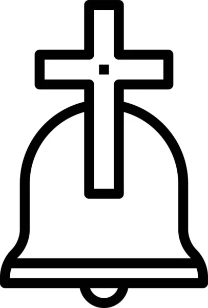 Ikona Dzwonu Kościelnego Ilustracja Wektora — Wektor stockowy