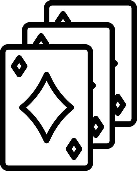 Poker Koncept Ikony Vektorové Ilustrace — Stockový vektor