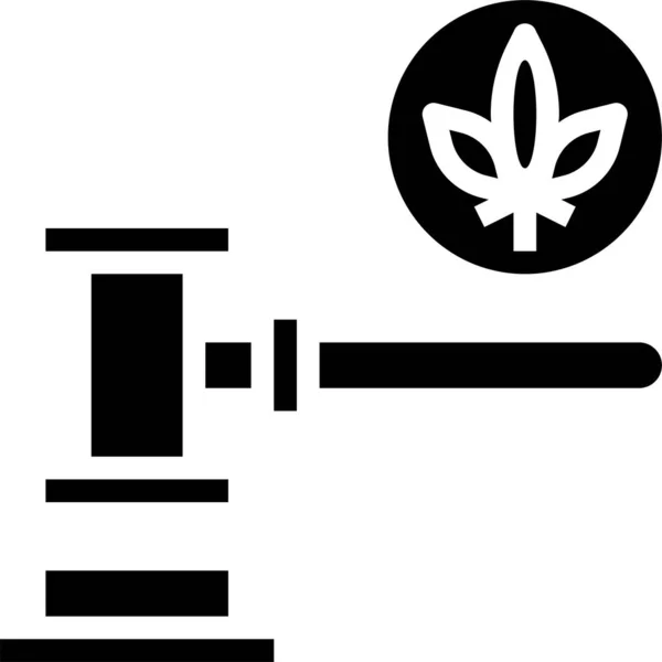Ikona Legalizacji Marihuany Ilustracja Wektora — Wektor stockowy