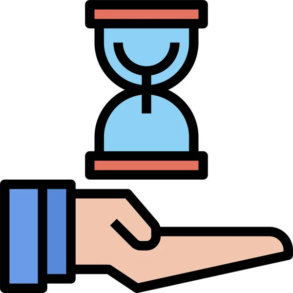 Icono Reloj Arena Ilustración Vectorial — Archivo Imágenes Vectoriales