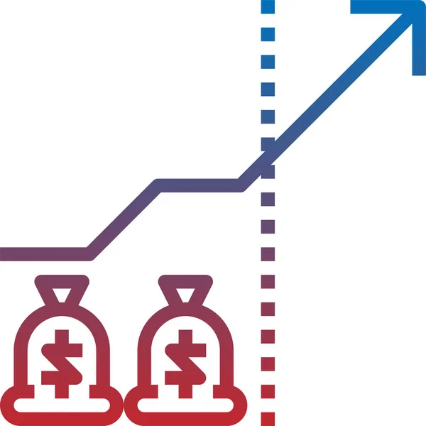 Kapitaalwinst Pictogram Vector Illustratie — Stockvector