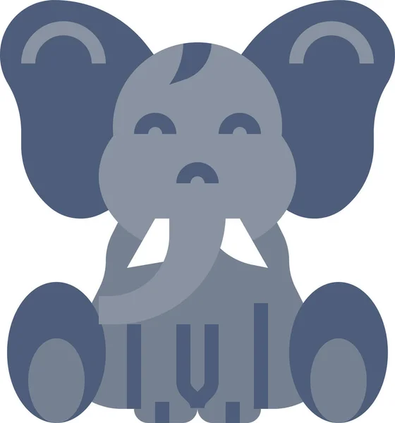 象のアイコン ベクトルイラスト — ストックベクタ
