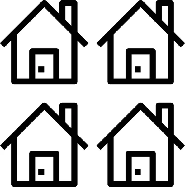 Σπίτια Χωριό Εικονογράφηση Διάνυσμα — Διανυσματικό Αρχείο