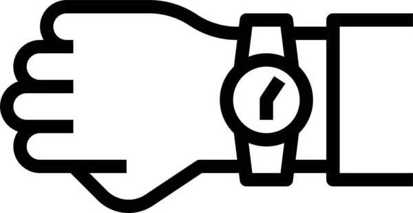 Wristwatch Hand Businessman Suit Time Wrist Watch Man Clock Checks — Stock Vector