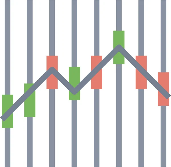 Ícone Gráfico Barras Ilustração Vetorial — Vetor de Stock