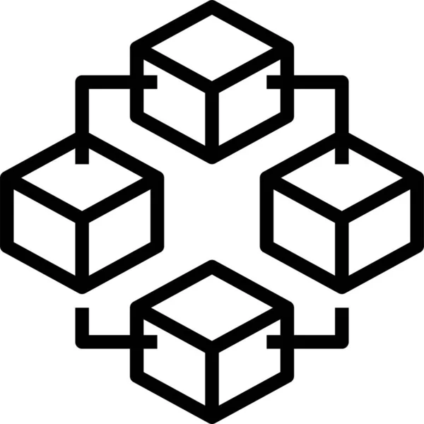 Blockchain Symbol Vektor Illustration — Stockvektor