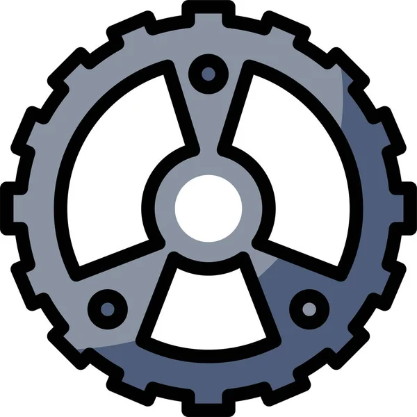 Bicicleta Cogwheel Icono Vector Ilustración — Archivo Imágenes Vectoriales