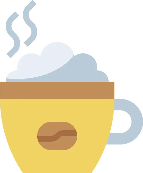 Capuccino simgesi, vektör illüstrasyonu