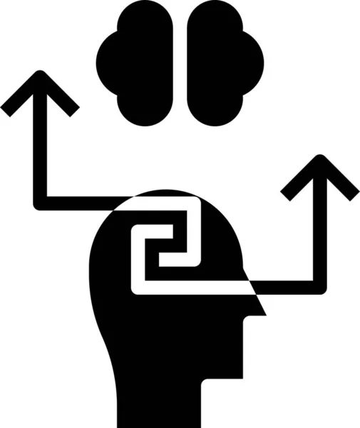 Concepto Conocimiento Cerebral Icono Vector Ilustración — Vector de stock