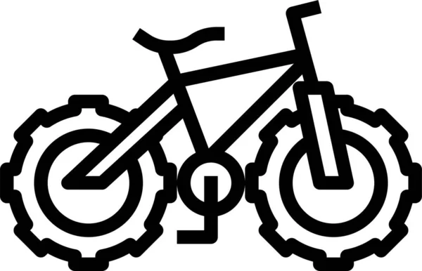 Bicicleta Montaña Icono Vector Ilustración — Vector de stock