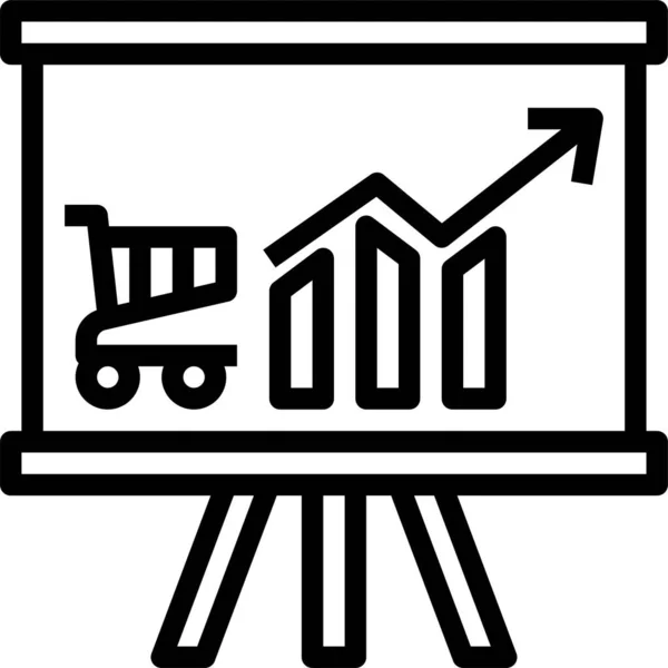 Andamento Del Mercato Grafico Vettoriale Illustrazione — Vettoriale Stock