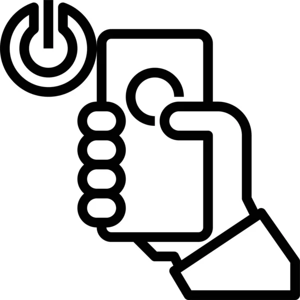 Aktivierung Power Taste Symbol Vektor Illustration — Stockvektor