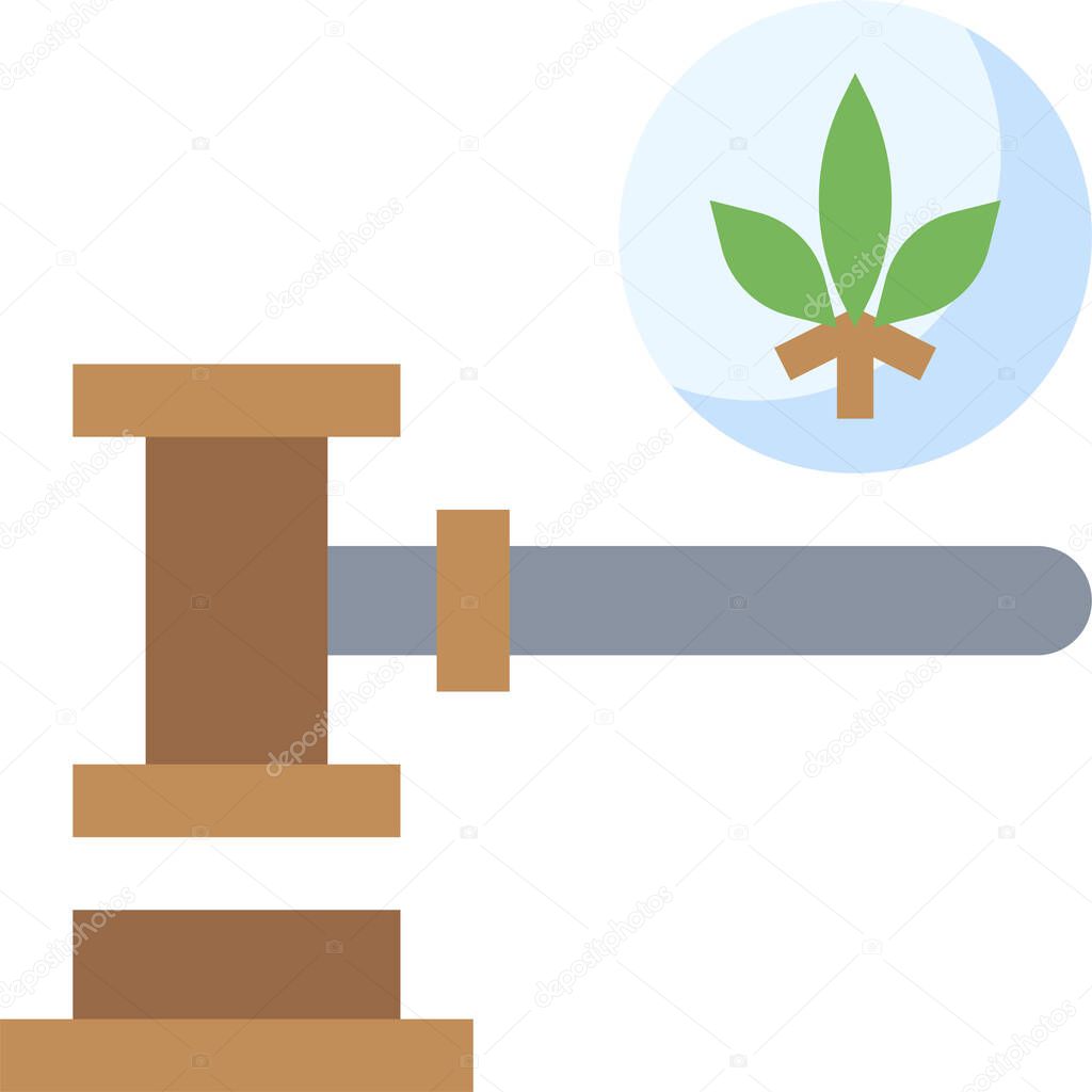 Marijuana legalization icon, vector illustration