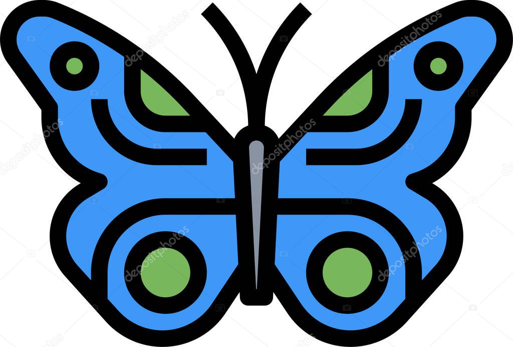 Butterfly icon, vector illustration