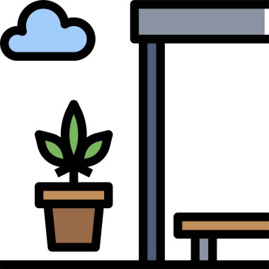 marijuana konsept vektör illüstrasyonu 