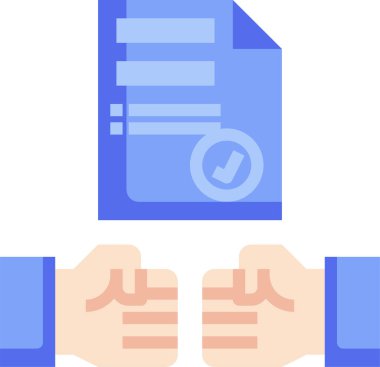 Sözleşme simgesi, vektör illüstrasyonu