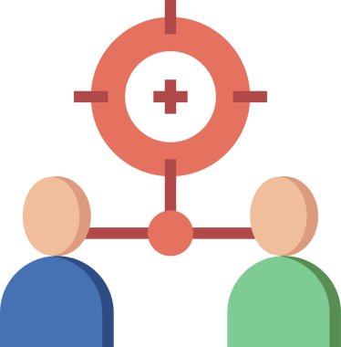 Tüketici davranış simgesi, vektör illüstrasyonu  