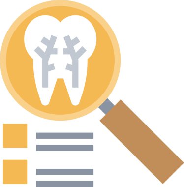 Diş hekimliği simgesi, vektör illüstrasyonu