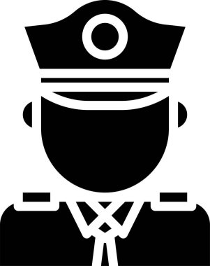 Kaptan simgesi, vektör illüstrasyonu