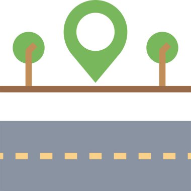 Yol yolu konumu konum konsept vektör illüstrasyon simgesi 