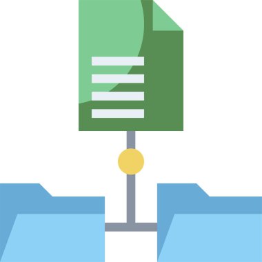 Dosya yönetimi simgesi, vektör illüstrasyonu