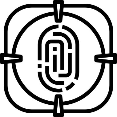 Adli tıp simgesi, vektör illüstrasyonu