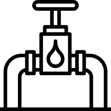 Tesisat simgesi, vektör illüstrasyonu