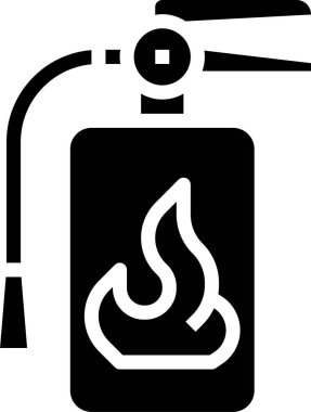 Yangın söndürme simgesi, vektör illüstrasyonu