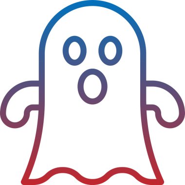 Beyaz Arkaplan 'da izole edilmiş hayalet ikonu. Hayalet vektör simgesi, Duygusal Çeşitlilik. Basit düz stil tasarım elementleri. Ürkütücü korku görüntüleri.