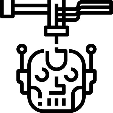 Robot simgesi, vektör çizimi