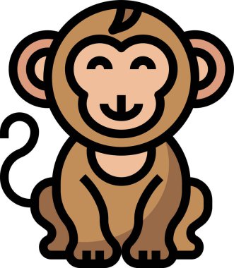 hayvan simgesi vektör illüstrasyonu 