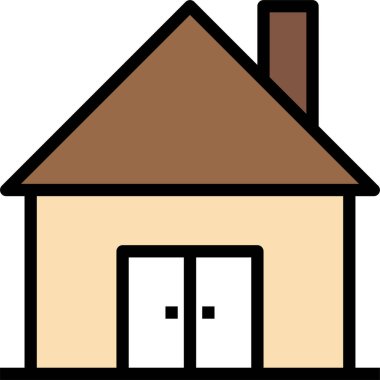 ev simgesi konsept vektör çizimi 