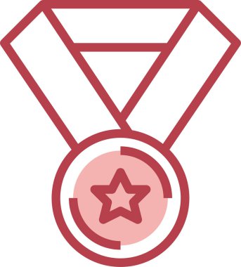 Şampiyon madalya ikonu, vektör illüstrasyonu