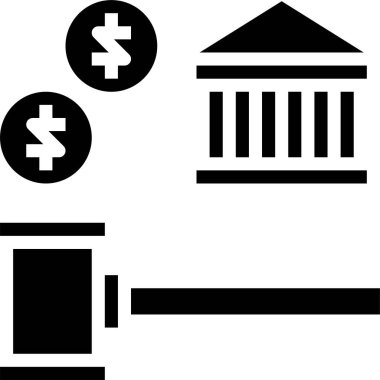 Banka simgesi, vektör illüstrasyonu