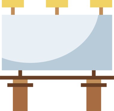 Billboard simgesi, vektör illüstrasyonu