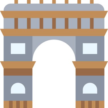 Ark de Triomphe simgesi, vektör illüstrasyonu