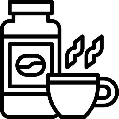 kahve simgesi, vektör illüstrasyonu