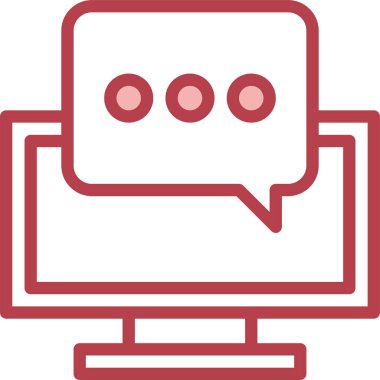 Sohbet simgesi vektör illüstrasyonu