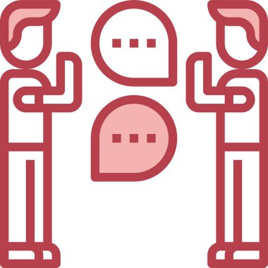 Diyalog simgesi, vektör illüstrasyonu