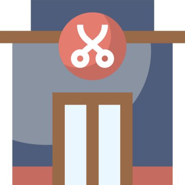 Kuaför Dükkanı kutsal kişilerin resmi, vektör çizim 