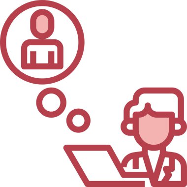 Danışmanlık simgesi, vektör illüstrasyonu